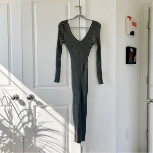 Maternity Ribbed Midi Dress